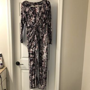 Thalia Sodi snakeskin print long dress
